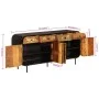 Sideboard made of recycled solid wood and metal 140x35x70 cm by vidaXL, Sideboards - Ref: Foro24-355845, Price: 443,53 €, Dis...