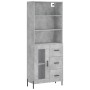 Hohes Sideboard Sperrholz grauer Beton 69,5x34x180 cm von vidaXL, Sideboards - Ref: Foro24-3189521, Preis: 162,59 €, Rabatt: %