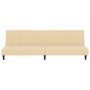 Sofá cama de 2 plazas terciopelo color crema