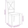 Sillas de comedor 2 unidades madera maciza de caucho blanco
