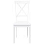 Sillas de comedor 2 unidades madera maciza de caucho blanco