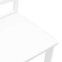 Sillas de comedor 2 unidades madera maciza de caucho blanco