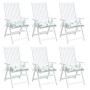 Stuhlkissen 6 Stück Oxford-Stoff bedruckte Blätter 50x50x7 cm von vidaXL, Kissen für Stühle und Sofas - Ref: Foro24-361554, P...