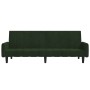 Sofá cama de 2 plazas terciopelo verde oscuro