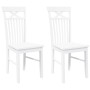 Sillas de comedor 2 unidades madera maciza de caucho blanco
