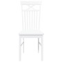 Sillas de comedor 2 unidades madera maciza de caucho blanco