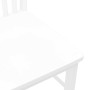 Sillas de comedor 2 unidades madera maciza de caucho blanco