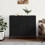 Black engineered wood sideboard 90x34x80 cm by vidaXL, Sideboards - Ref: Foro24-828117, Price: 115,34 €, Discount: %