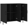 Black engineered wood sideboard 90x34x80 cm by vidaXL, Sideboards - Ref: Foro24-828117, Price: 115,34 €, Discount: %