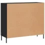 Black engineered wood sideboard 90x34x80 cm by vidaXL, Sideboards - Ref: Foro24-828117, Price: 115,34 €, Discount: %