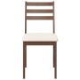 Sillas de comedor con cojines 2 uds madera maciza marrón caucho