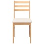 Sillas de comedor con cojines 2 uds madera maciza caucho
