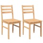 Sillas de comedor 2 unidades madera maciza de caucho