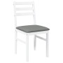 Sillas de comedor con cojines 2uds madera maciza blanco caucho