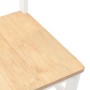 Sillas de comedor 2 unidades madera maciza de caucho blanco