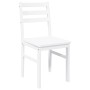 Sillas de comedor 2 unidades madera maciza de caucho blanco