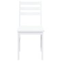Sillas de comedor 2 unidades madera maciza de caucho blanco