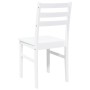 Sillas de comedor 2 unidades madera maciza de caucho blanco