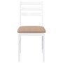 Sillas de comedor con cojines 2uds madera maciza blanco caucho