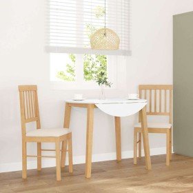 Sillas de comedor con cojines 2 uds madera maciza caucho Sillas de comedor con cojines 2 uds madera maciza caucho