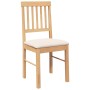 Sillas de comedor con cojines 2 uds madera maciza caucho