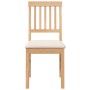 Sillas de comedor con cojines 2 uds madera maciza caucho