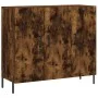 Smoked oak engineered wood sideboard 90x34x80 cm by vidaXL, Sideboards - Ref: Foro24-828121, Price: 83,72 €, Discount: %