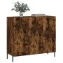Smoked oak engineered wood sideboard 90x34x80 cm by vidaXL, Sideboards - Ref: Foro24-828121, Price: 83,72 €, Discount: %