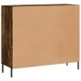 Smoked oak engineered wood sideboard 90x34x80 cm by vidaXL, Sideboards - Ref: Foro24-828121, Price: 83,72 €, Discount: %