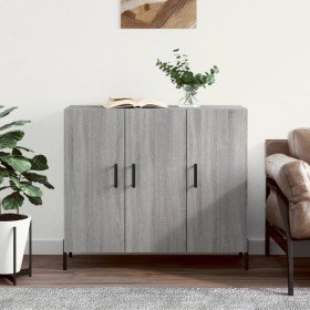 Aparador de madera de ingeniería gris Sonoma 90x34x80 cm de vidaXL, Aparadores - Ref: Foro24-828122, Precio: 86,60 €, Descuen...