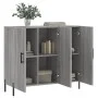 Engineered wood sideboard in Sonoma grey, 90x34x80 cm. by vidaXL, Sideboards - Ref: Foro24-828122, Price: 85,57 €, Discount: %