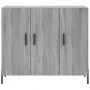 Engineered wood sideboard in Sonoma grey, 90x34x80 cm. by vidaXL, Sideboards - Ref: Foro24-828122, Price: 85,57 €, Discount: %
