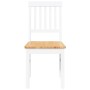 Sillas de comedor 2 unidades madera maciza de caucho blanco