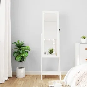 Standspiegel mit Schmuckschatulle und weißen LED-Leuchten von vidaXL, Spiegel - Ref: Foro24-353265, Preis: 138,87 €, Rabatt: %