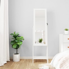 Standspiegel mit Schmuckschatulle und weißen LED-Leuchten von vidaXL, Spiegel - Ref: Foro24-353265, Preis: 141,29 €, Rabatt: %