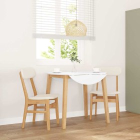 Sillas de comedor con cojines 2 uds madera maciza caucho