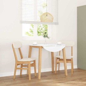 Sillas de comedor con cojines 2 uds madera maciza caucho Sillas de comedor con cojines 2 uds madera maciza caucho