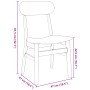 Sillas de comedor con cojines 2 uds madera maciza caucho