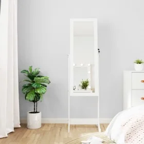Floor mirror with jewelry cabinet and white LED lights by vidaXL, Mirrors - Ref: Foro24-353259, Price: 134,54 €, Discount: %