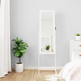 Standspiegel mit Schmuckschatulle und weißen LED-Leuchten von vidaXL, Spiegel - Ref: Foro24-353259, Preis: 146,22 €, Rabatt: %