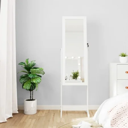 Standspiegel mit Schmuckschatulle und weißen LED-Leuchten von vidaXL, Spiegel - Ref: Foro24-353259, Preis: 142,79 €, Rabatt: %