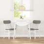 Sillas de comedor con cojines 2uds madera maciza blanco caucho