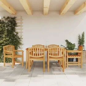 Garden dining set 7 pieces solid teak wood by vidaXL, Garden sets - Ref: Foro24-3157932, Price: 916,90 €, Discount: %