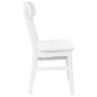 Sillas de comedor 2 unidades madera maciza de caucho blanco