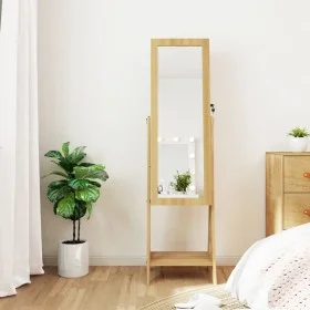 Standing mirror with jewelry box and LED lights by vidaXL, Mirrors - Ref: Foro24-353267, Price: 187,03 €, Discount: %
