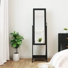 Standing mirror with jewelry box and black LED lights by vidaXL, Mirrors - Ref: Foro24-353266, Price: 122,25 €, Discount: %