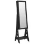 Espejo de pie con joyero y luces LED negro de vidaXL, Espejos - Ref: Foro24-353266, Precio: 122,25 €, Descuento: %