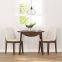 Sillas de comedor con cojines 2 uds madera maciza marrón caucho