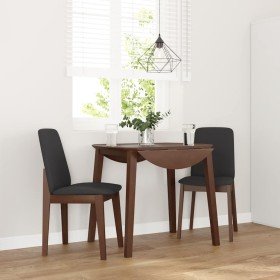 Sillas de comedor con cojines 2 uds madera maciza marrón caucho Sillas de comedor con cojines 2 uds madera maciza marrón caucho