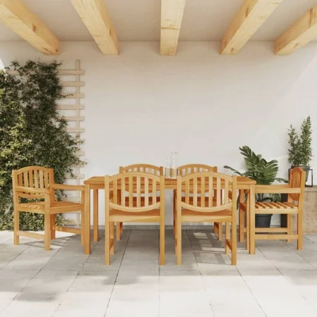 Juego de comedor de jardín 7 piezas madera maciza de teca de vidaXL, Conjuntos de jardín - Ref: Foro24-3157934, Precio: 943,2...